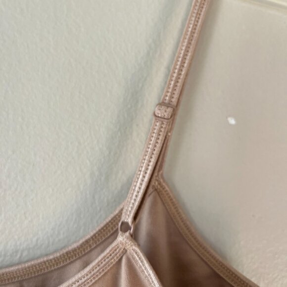 BCBGMAXAZRIA Sz M L Enya Slip Midi Tank Dress Nude Color Stretch Slip On NWT - Picture 5 of 7